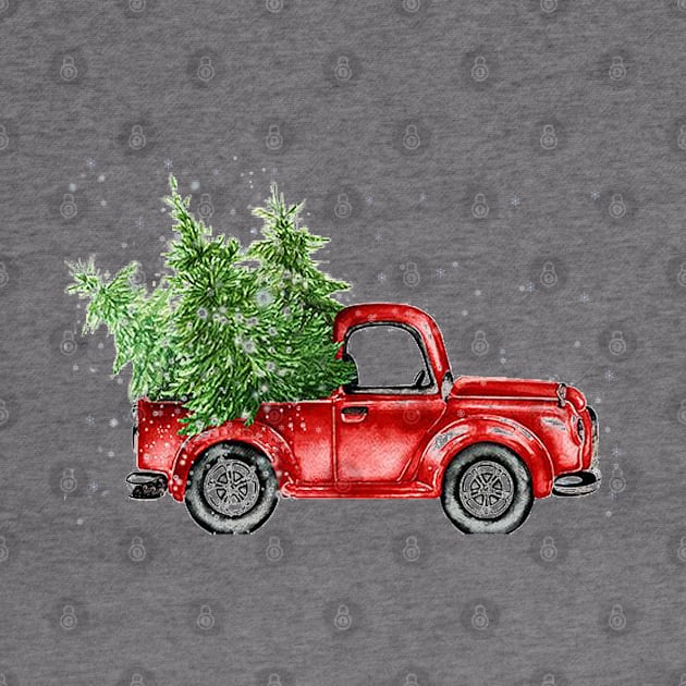 Red Truck Christmas Trees by tfortwo